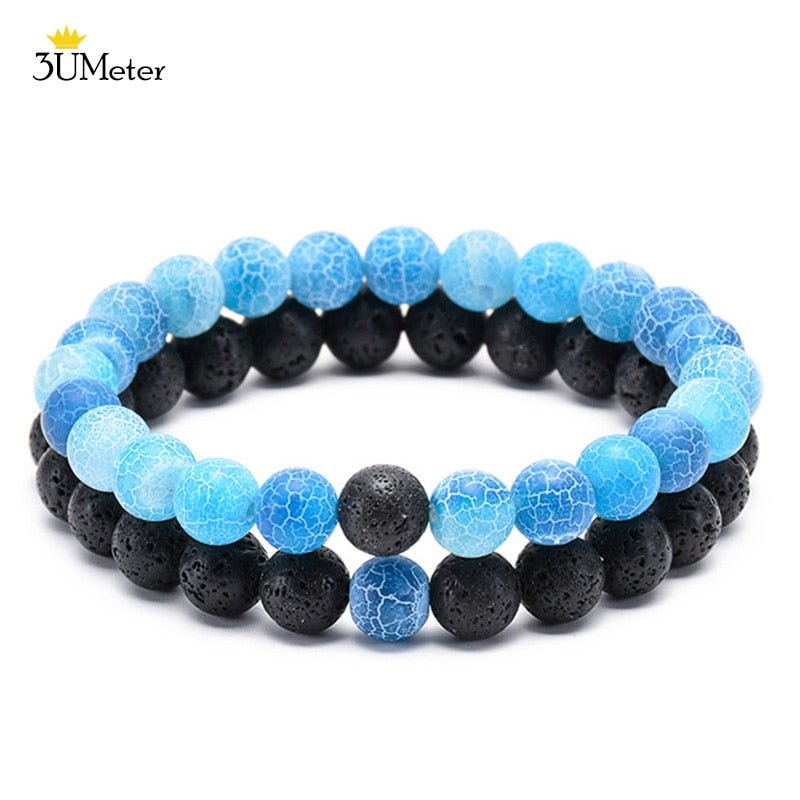 Peris Gems Couple bracelet-1 Natural Malachite 2pc Stone Bracelets for Couples and Friends Natural Malachite 2pc Stone Bracelets for Couples and Friend SHEIN Amazon Temu