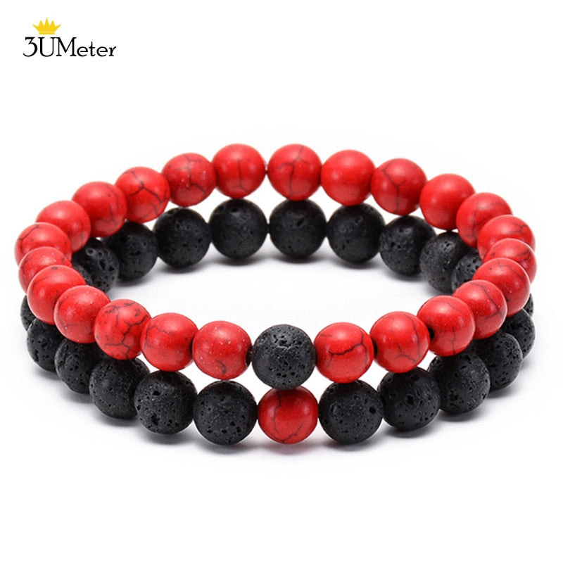 Peris Gems Couple bracelet-2 Natural Malachite 2pc Stone Bracelets for Couples and Friends Natural Malachite 2pc Stone Bracelets for Couples and Friend SHEIN Amazon Temu
