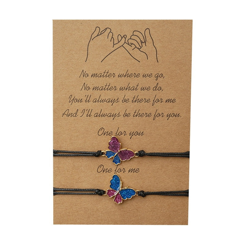 Peris Gems Couples 2pc Love Bracelet Set | Braided Rope Charm Bracelets SHEIN Amazon Temu