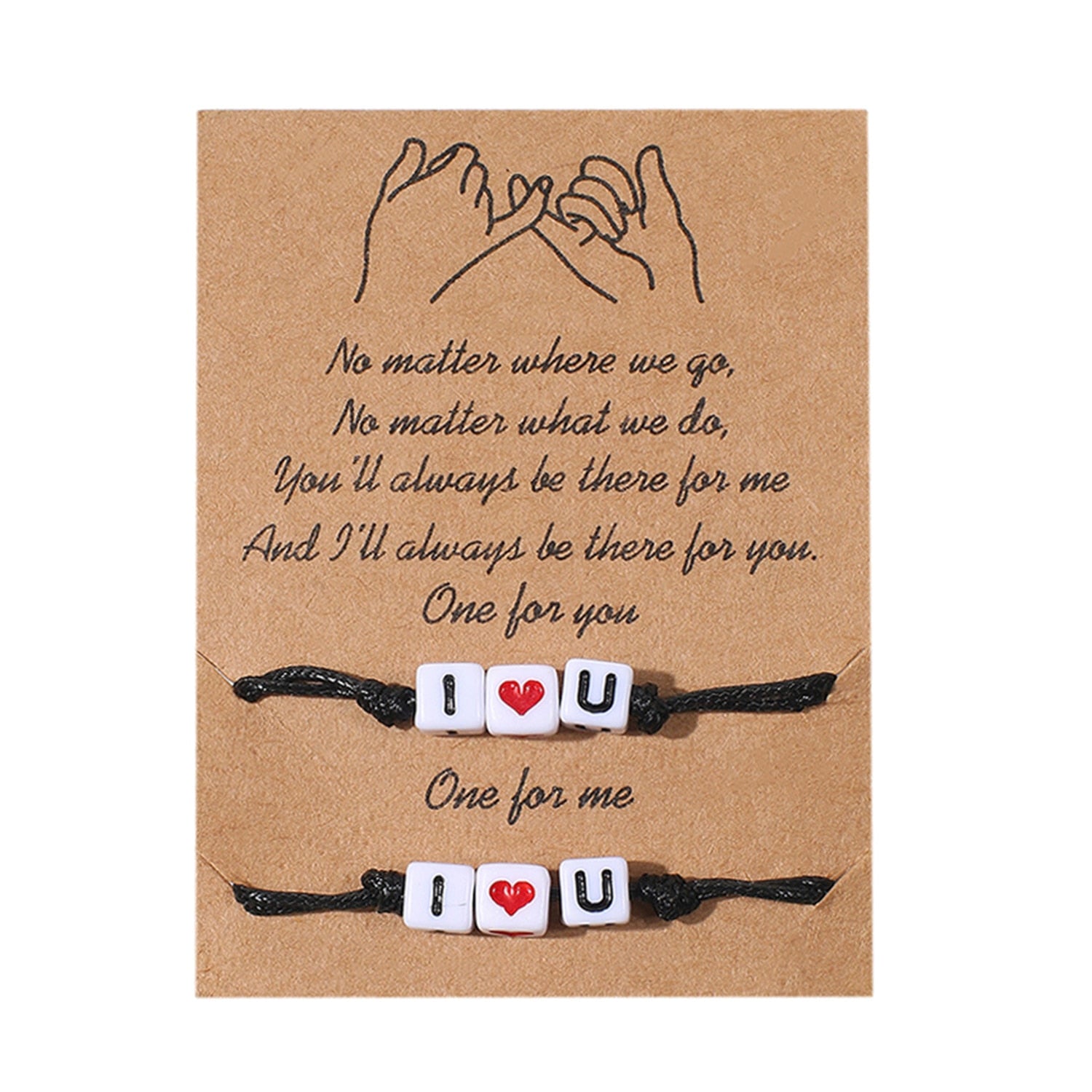 Peris Gems Couples 2pc Love Bracelet Set | Braided Rope Charm Bracelets SHEIN Amazon Temu