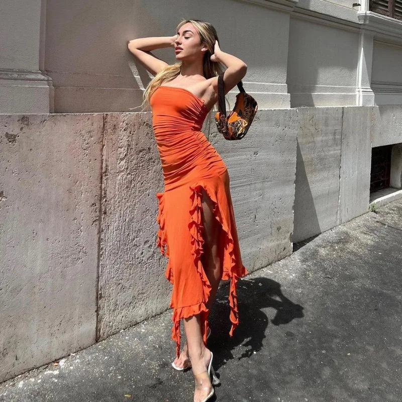 Peris Gems COUTUDI Elegant Strapless Dress For Women Summer Trend Irregular Tassel Skinny Split Long Dress Party Clubwear 2024 Women Outfit COUTUDI Elegant Strapless Dress For Women Summer Trend Irregular Tassel Skinny Split Long Dress Party Clubwear 2024 Women Outfit SHEIN Amazon Temu
