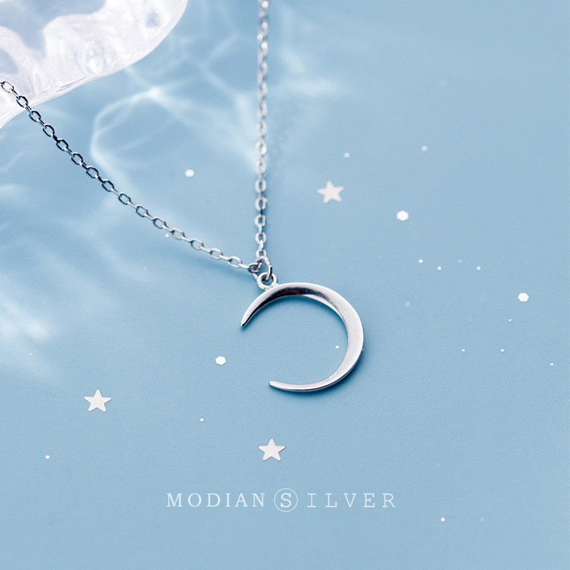 Peris Gems Crescent Moon Pendant Necklace for Women | Sterling Silver SHEIN Amazon Temu