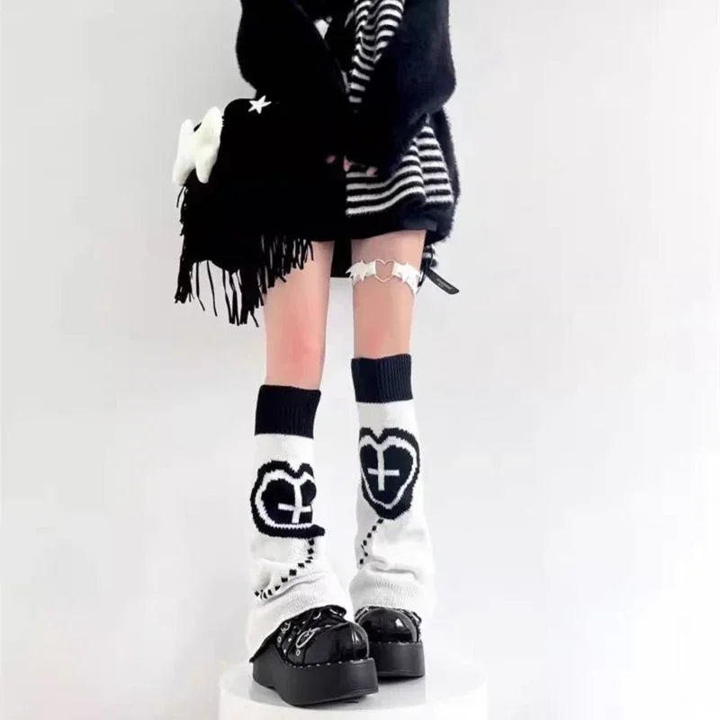 Peris Gems cross heart / One Size Y2K Punk Knitted Leg Warmers Star Gothic Cross Harajuku Women Heart Two Side Wear Loose Fit Leg Covers Sock JK Thigh High Lolita Y2K Punk Knitted Leg Warmers Star Gothic Cross Harajuku Women Heart Two Side Wear Loose Fit Leg Covers Sock JK Thigh High Lolita SHEIN Amazon Temu