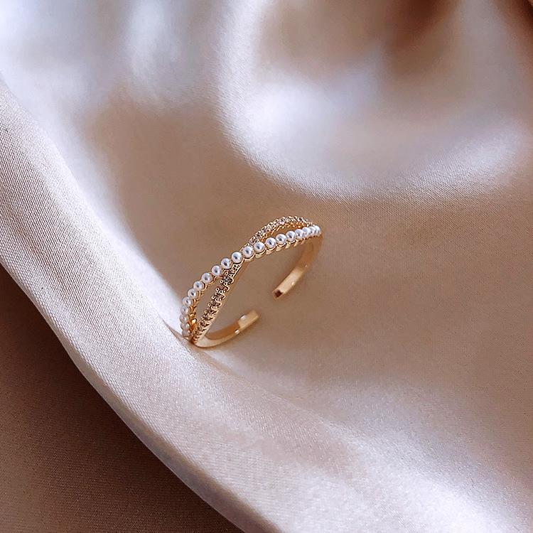 Peris Gems Cross Pearl Ring for Women | Adjustable Gold Ring SHEIN Amazon Temu