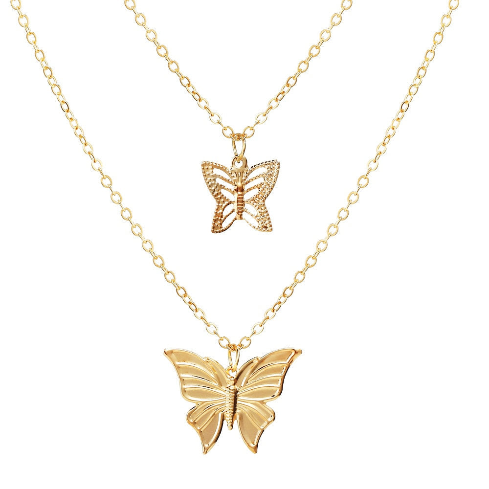Peris Gems Crystal Butterfly Necklaces for Women | Gold Silver SHEIN Amazon Temu