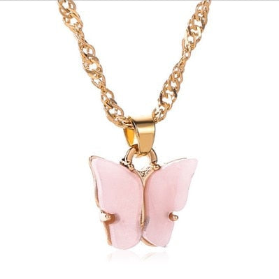 Peris Gems Crystal Butterfly Necklaces for Women | Gold Silver SHEIN Amazon Temu