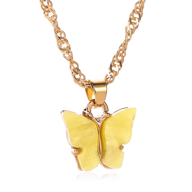 Peris Gems Crystal Butterfly Necklaces for Women | Gold Silver SHEIN Amazon Temu