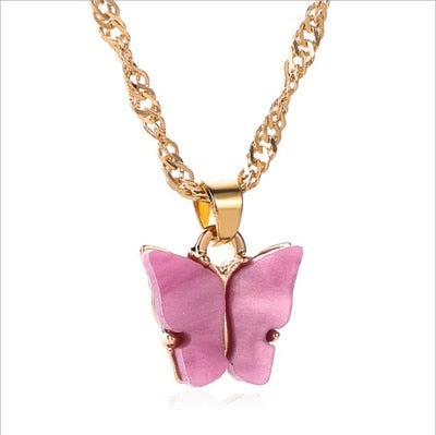 Peris Gems Crystal Butterfly Necklaces for Women | Gold Silver SHEIN Amazon Temu