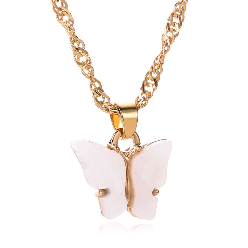 Peris Gems Crystal Butterfly Necklaces for Women | Gold Silver SHEIN Amazon Temu