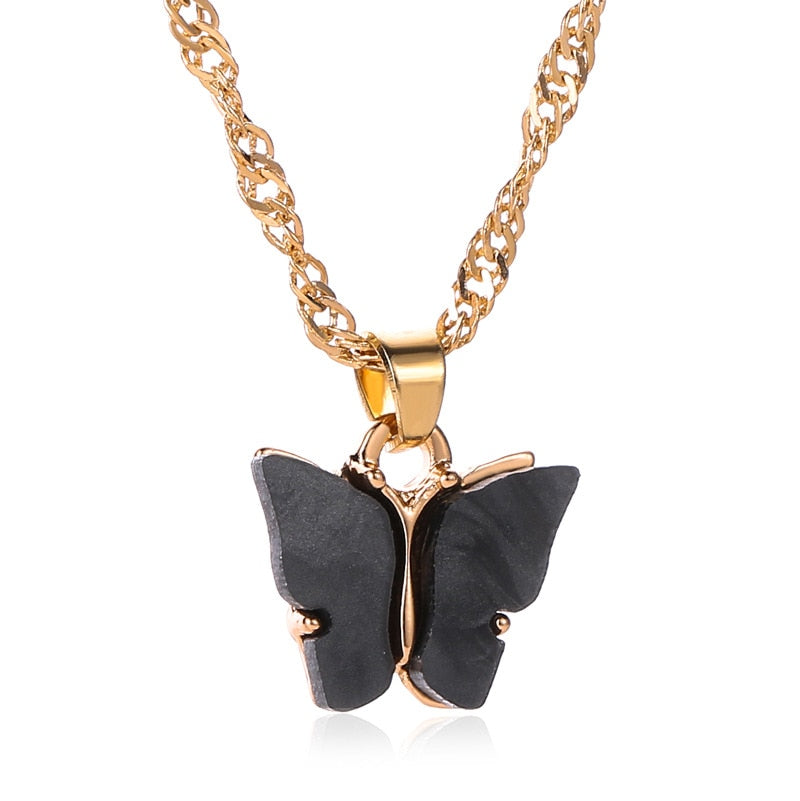 Peris Gems Crystal Butterfly Necklaces for Women | Gold Silver SHEIN Amazon Temu