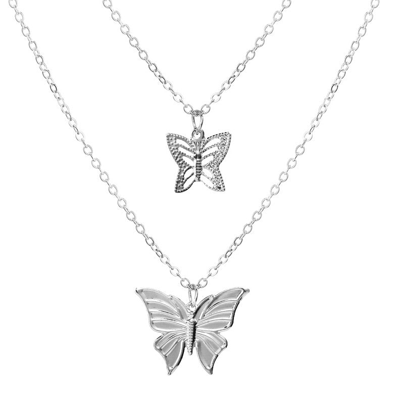 Peris Gems Crystal Butterfly Necklaces for Women | Gold Silver SHEIN Amazon Temu