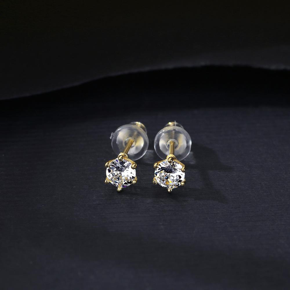 Peris Gems Crystal Hexagon Diamond Stud Earrings for Women | 14k Plated SHEIN Amazon Temu