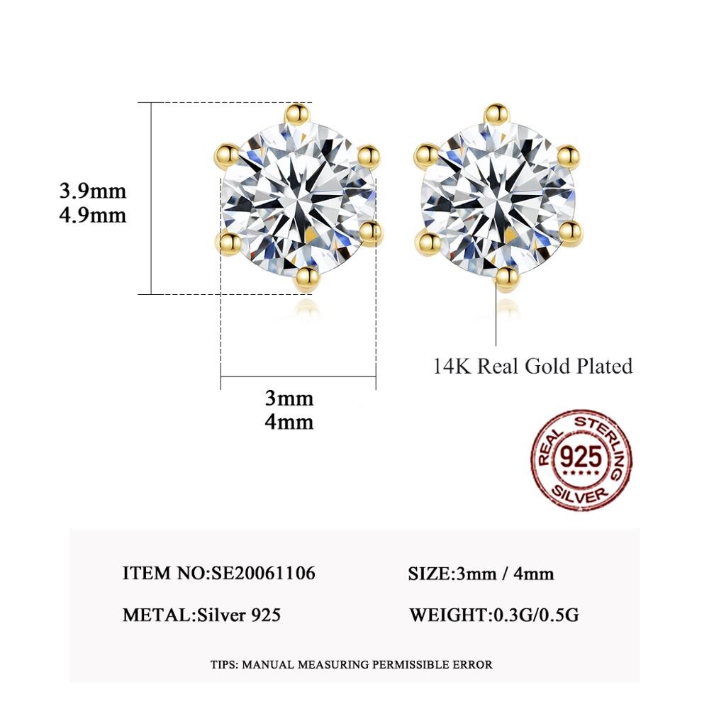 Peris Gems Crystal Hexagon Diamond Stud Earrings for Women | 14k Plated SHEIN Amazon Temu