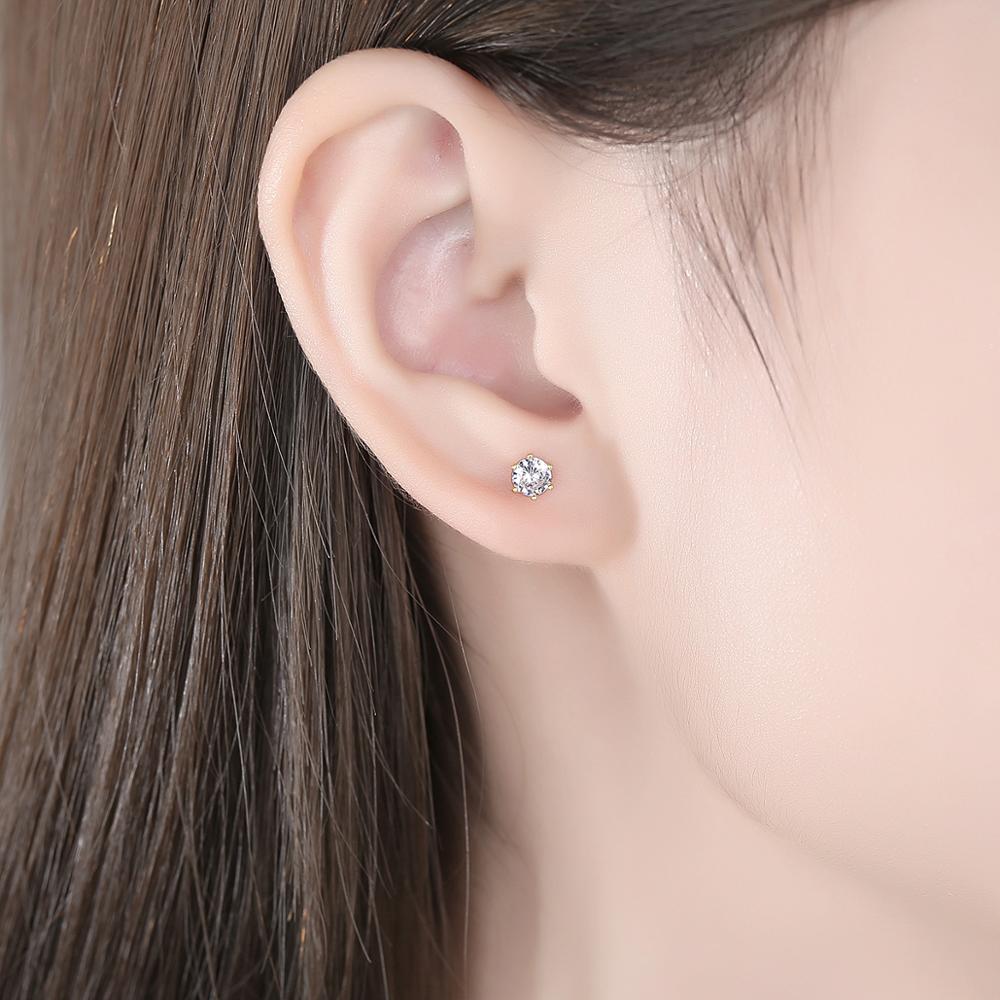 Peris Gems Crystal Hexagon Diamond Stud Earrings for Women | 14k Plated SHEIN Amazon Temu