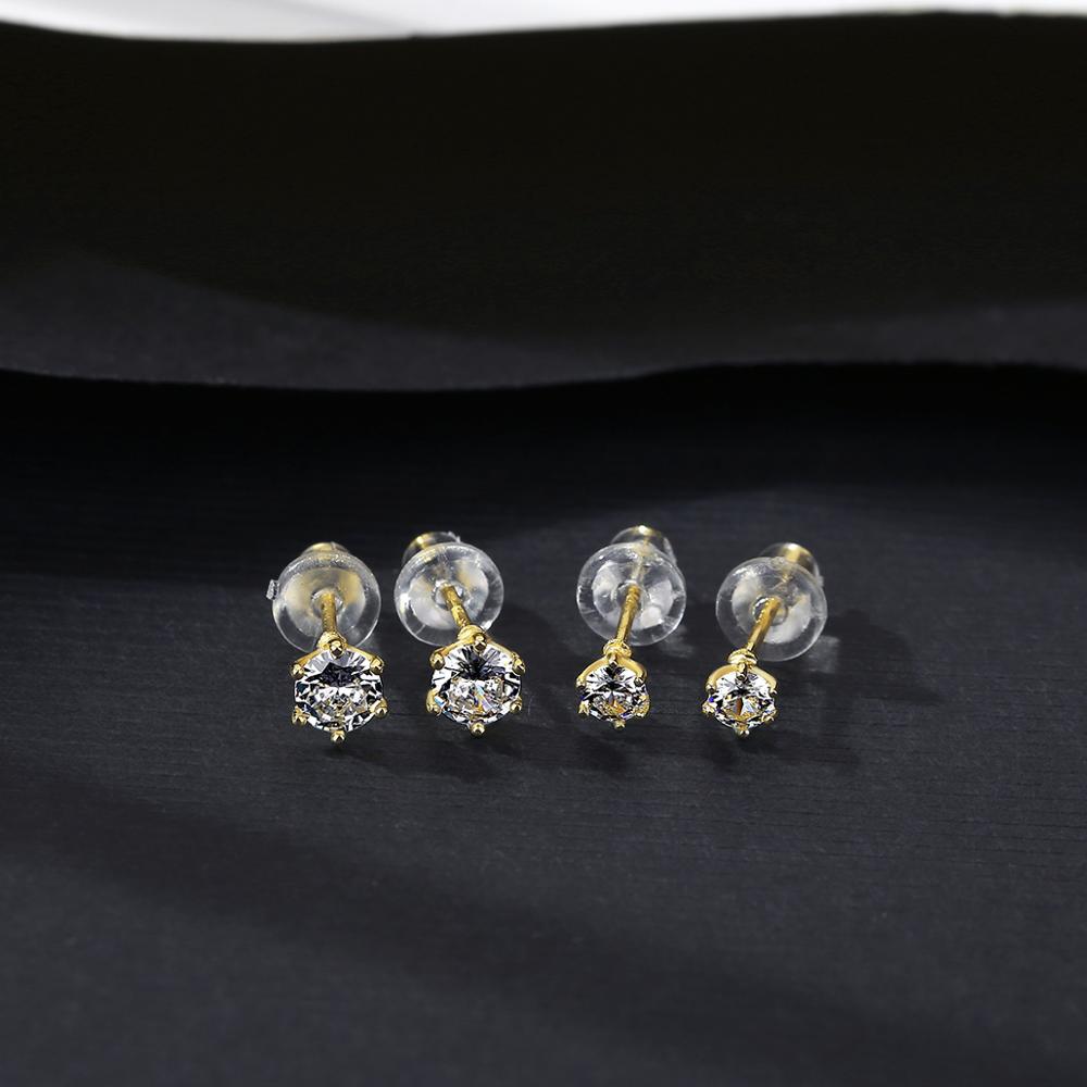 Peris Gems Crystal Hexagon Diamond Stud Earrings for Women | 14k Plated SHEIN Amazon Temu