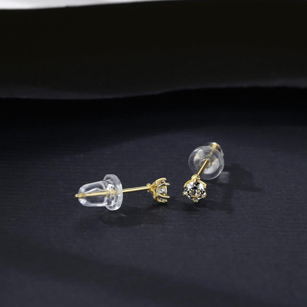 Peris Gems Crystal Hexagon Diamond Stud Earrings for Women | 14k Plated SHEIN Amazon Temu