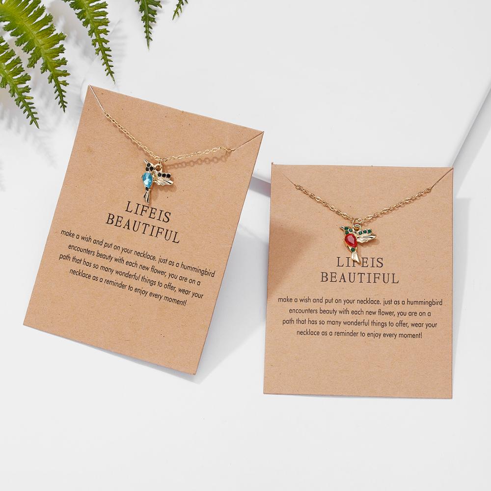 Peris Gems Crystal Hummingbird Necklaces for Women | Gold Necklace SHEIN Amazon Temu