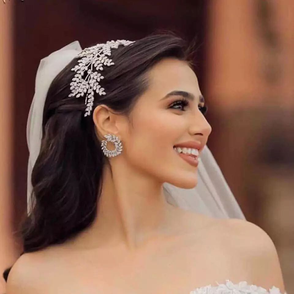 Peris Gems Crystal Leaf Bridal Hair Band Accessories for Women SHEIN Amazon Temu