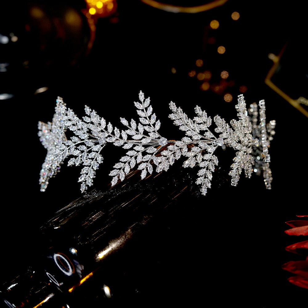 Peris Gems Crystal Leaf Bridal Hair Band Accessories for Women SHEIN Amazon Temu