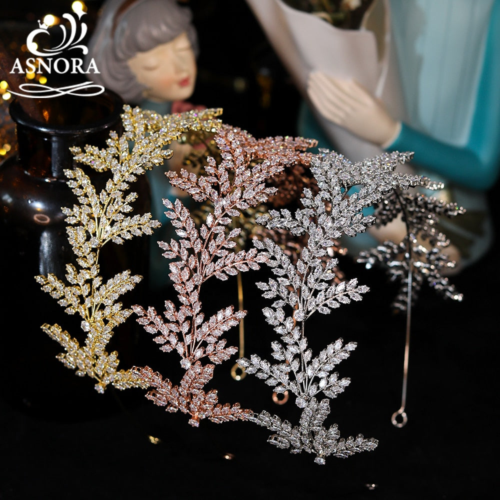 Peris Gems Crystal Leaf Bridal Hair Band Accessories for Women SHEIN Amazon Temu