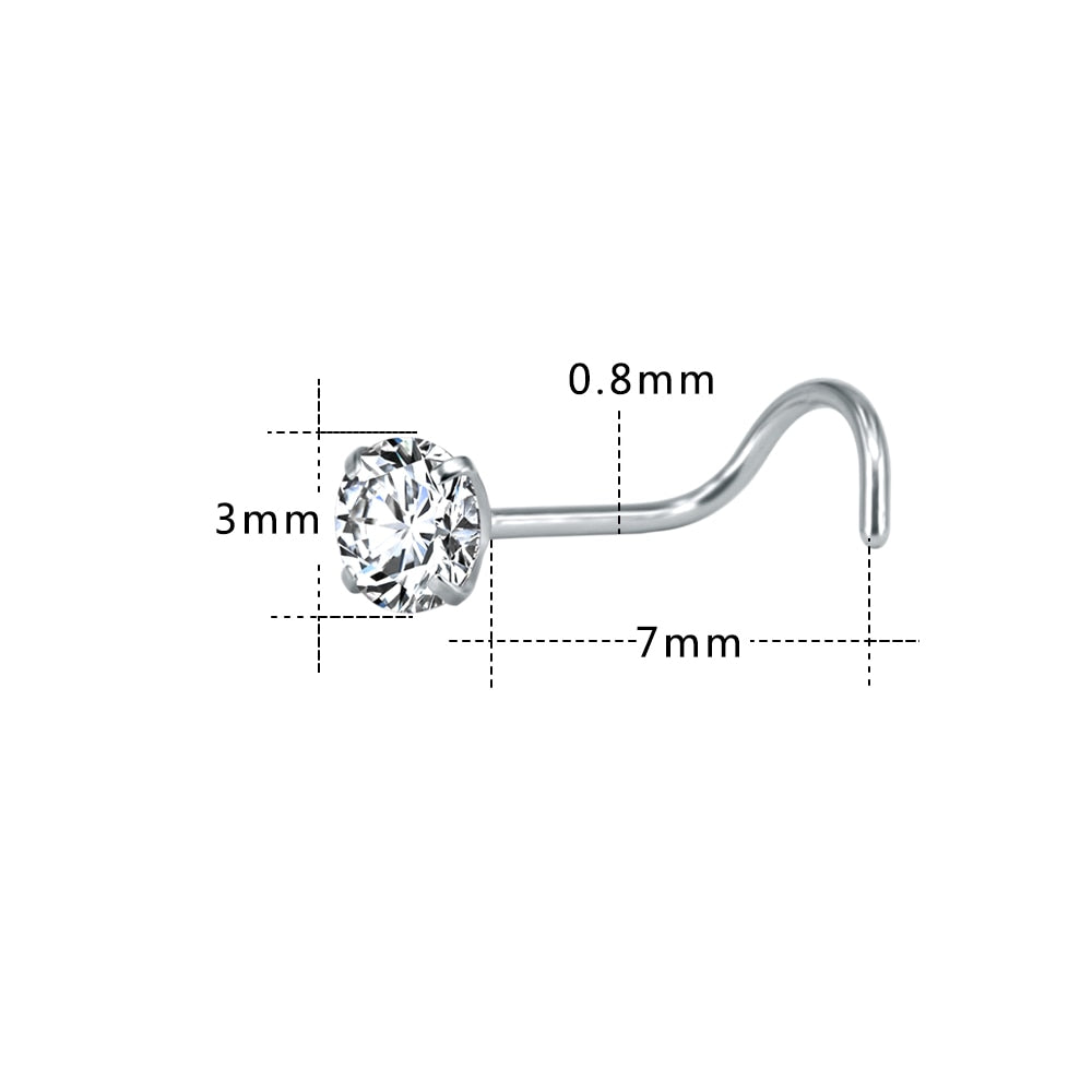 Peris Gems Crystal Nose Ring Studs Set for Women | 12PCS/3PCS Septum Piercing Studs Stainless Steel SHEIN Amazon Temu