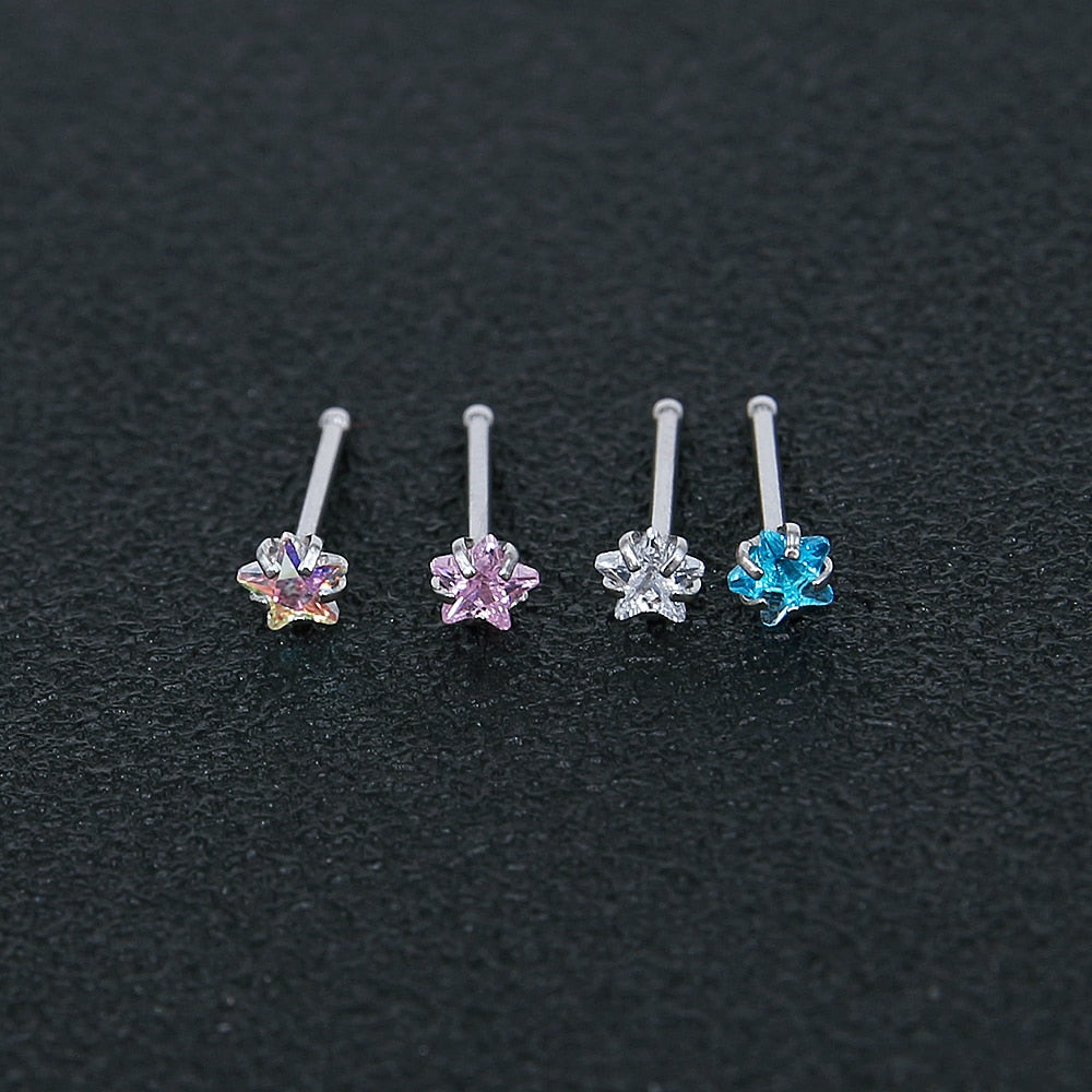 Peris Gems Crystal Nose Ring Studs Set for Women | 12PCS/3PCS Septum Piercing Studs Stainless Steel SHEIN Amazon Temu