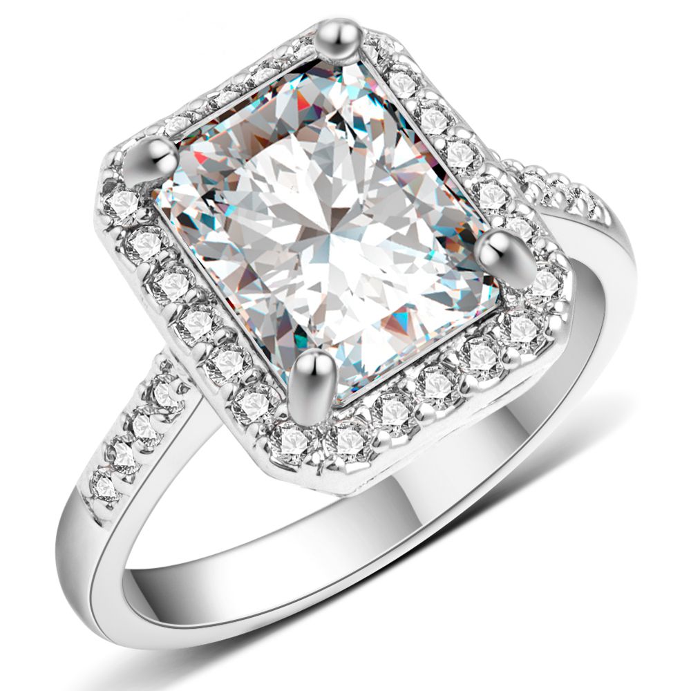 Peris Gems Cubic Diamond Engagement Style Ring for Women | Silver and Gold Rings Cubic Diamond Engagement Style Ring for Women SHEIN Amazon Temu