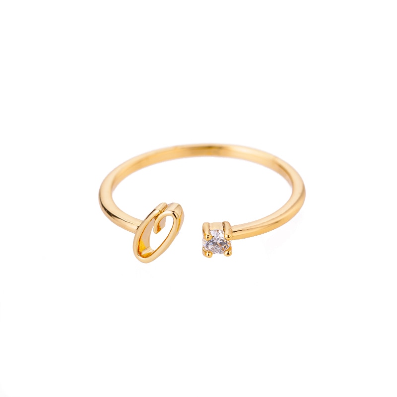 Peris Gems Cursive Alphabet Initial Rings - Open Adjustable Stainless Steel Cursive Initial Ring SHEIN Amazon Temu