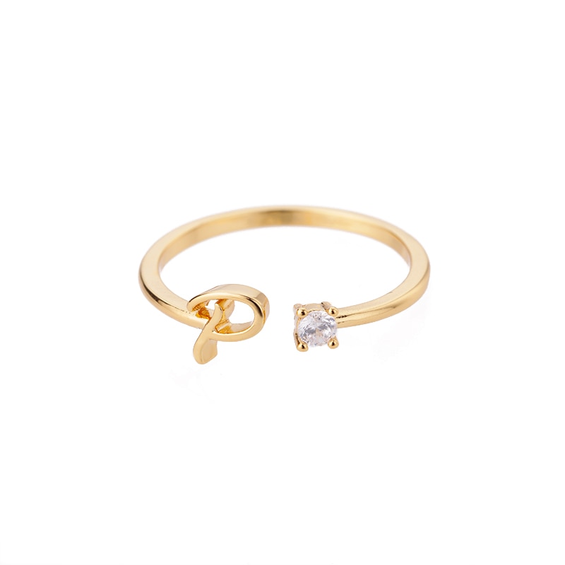 Peris Gems Cursive Alphabet Initial Rings - Open Adjustable Stainless Steel Cursive Initial Ring SHEIN Amazon Temu