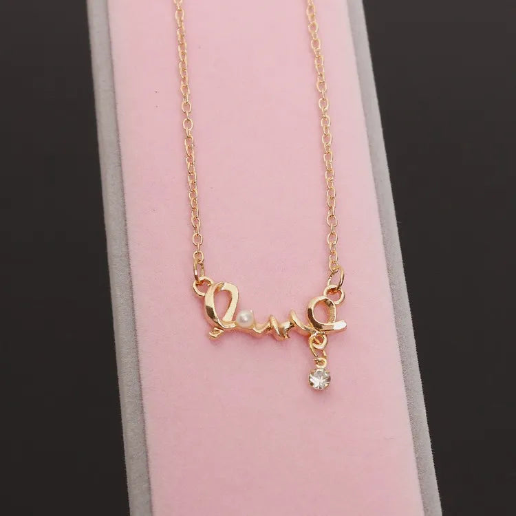 Peris Gems Cursive "Love" Word Pendant Necklace for Women SHEIN Amazon Temu