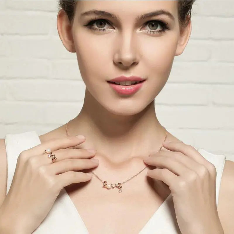 Peris Gems Cursive "Love" Word Pendant Necklace for Women SHEIN Amazon Temu