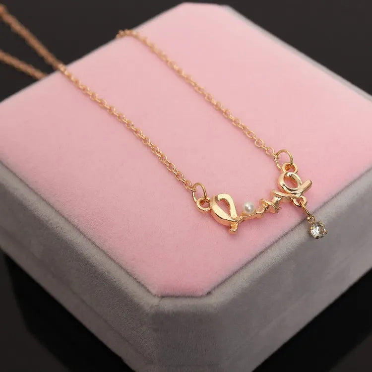 Peris Gems Cursive "Love" Word Pendant Necklace for Women SHEIN Amazon Temu