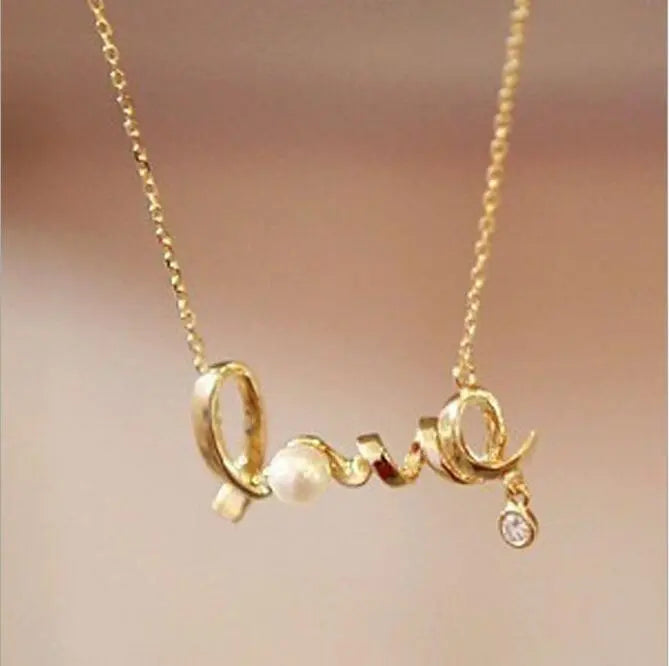 Peris Gems Cursive "Love" Word Pendant Necklace for Women SHEIN Amazon Temu