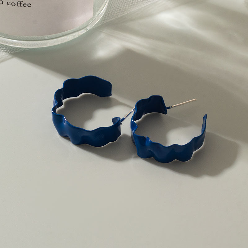 Peris Gems Curvy Klein Blue Earrings for Women | Acrylic Geometric Dangle Earrings Klein Blue Earrings for Women | Geometric Dangle Earrings SHEIN Amazon Temu