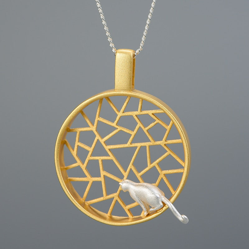 Peris Gems Cute Cat at the Window Pendant Necklace 925 Silver for Women SHEIN Amazon Temu