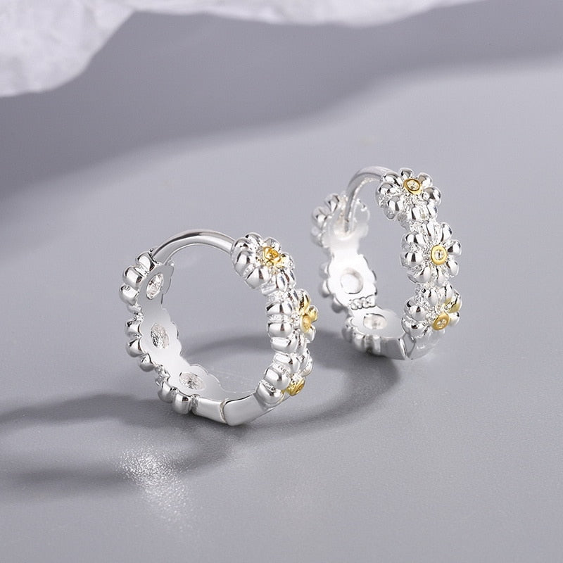 Peris Gems Cute Daisy Flower Hoop Earrings for Women | Flower Earrings Collection Cute Daisy Flower Hoop Earrings for Women | Flower Earrings SHEIN Amazon Temu