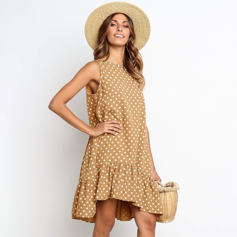 Peris Gems Cute Loose Polka Dot Sleeveless Sundress for Women SHEIN Amazon Temu