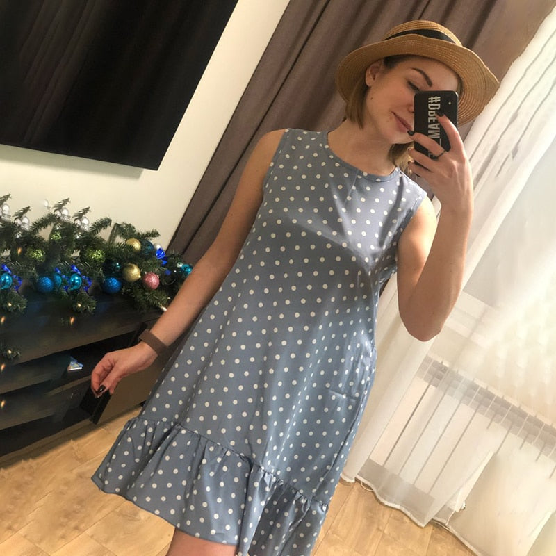 Peris Gems Cute Loose Polka Dot Sleeveless Sundress for Women SHEIN Amazon Temu