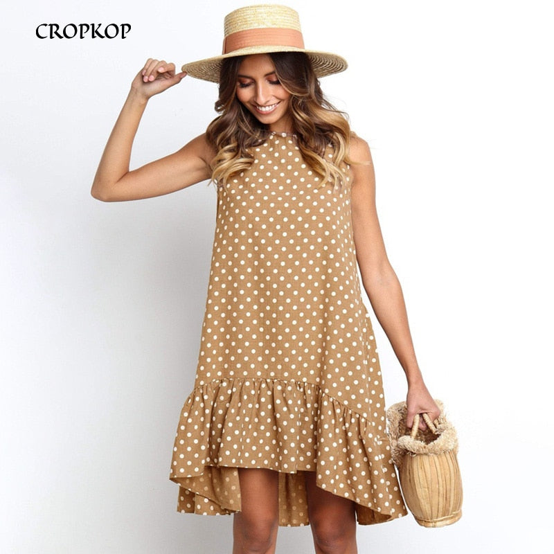 Peris Gems Cute Loose Polka Dot Sleeveless Sundress for Women SHEIN Amazon Temu