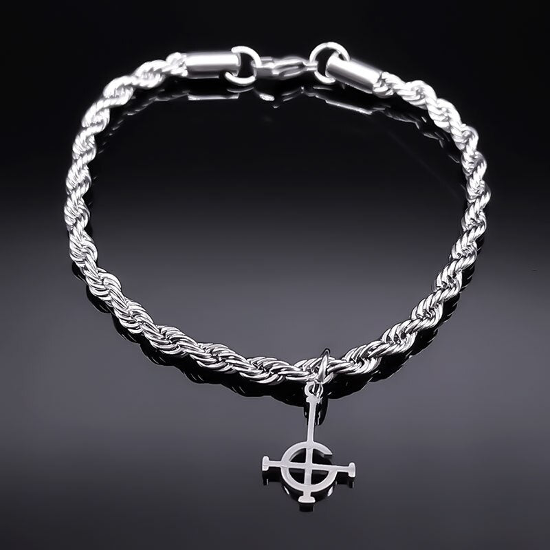 Peris Gems D 20cm SR Stainless Silver Ghoul Cross Bracelets for Women SHEIN Amazon Temu