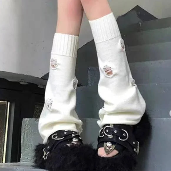 Peris Gems D white / One Size Y2K Punk Knitted Leg Warmers Star Gothic Cross Harajuku Women Heart Two Side Wear Loose Fit Leg Covers Sock JK Thigh High Lolita Y2K Punk Knitted Leg Warmers Star Gothic Cross Harajuku Women Heart Two Side Wear Loose Fit Leg Covers Sock JK Thigh High Lolita SHEIN Amazon Temu
