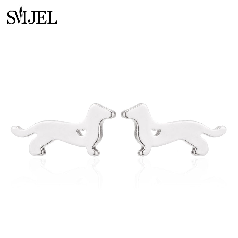Peris Gems Dachshunds Weiner Dog Stud Earrings for Women | Cute Dog Earrings SHEIN Amazon Temu