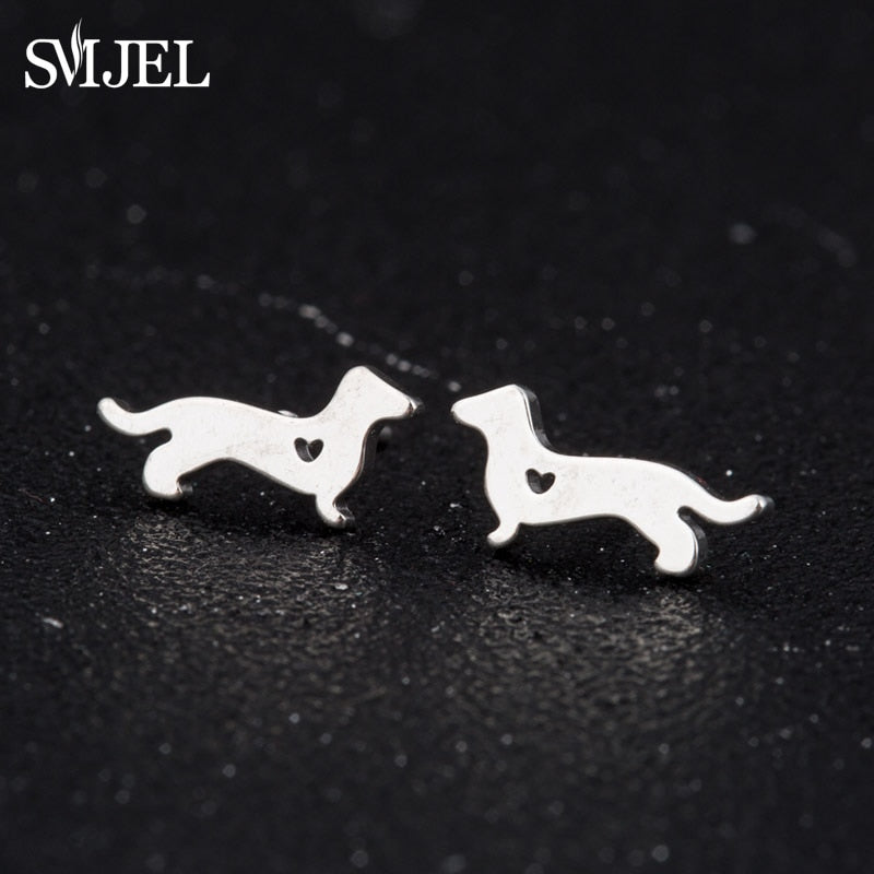 Peris Gems Dachshunds Weiner Dog Stud Earrings for Women | Cute Dog Earrings SHEIN Amazon Temu