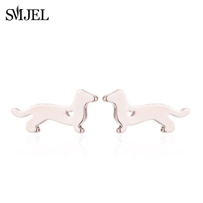 Peris Gems Dachshunds Weiner Dog Stud Earrings for Women | Cute Dog Earrings SHEIN Amazon Temu