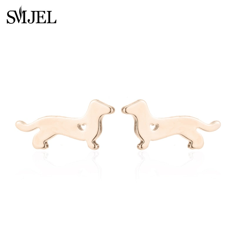 Peris Gems Dachshunds Weiner Dog Stud Earrings for Women | Cute Dog Earrings SHEIN Amazon Temu