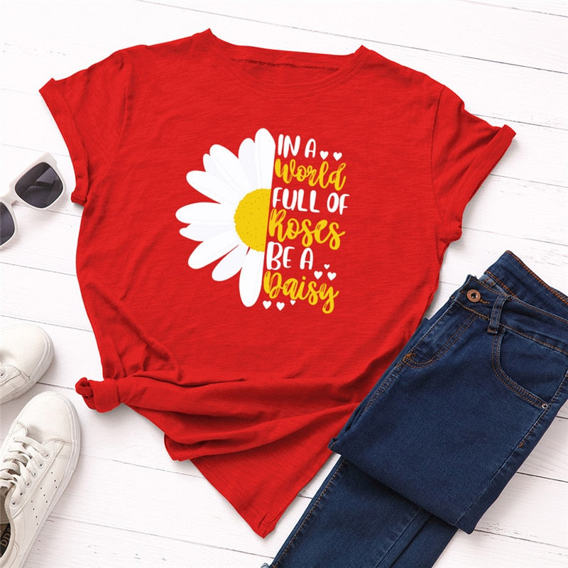 Peris Gems Daisy Graphic Print Cotton Shirts for Women | Oversized Shirts Daisy Graphic Print Cotton Shirts for Women |Oversized Shirt SHEIN Amazon Temu