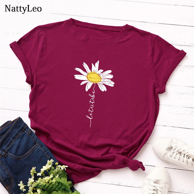 Peris Gems Daisy Graphic Print Cotton Shirts for Women | Oversized Shirts Daisy Graphic Print Cotton Shirts for Women |Oversized Shirt SHEIN Amazon Temu
