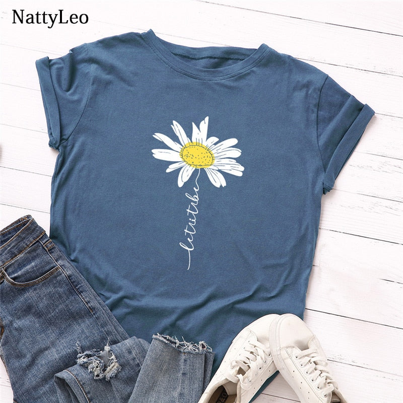 Peris Gems Daisy Graphic Print Cotton Shirts for Women | Oversized Shirts Daisy Graphic Print Cotton Shirts for Women |Oversized Shirt SHEIN Amazon Temu