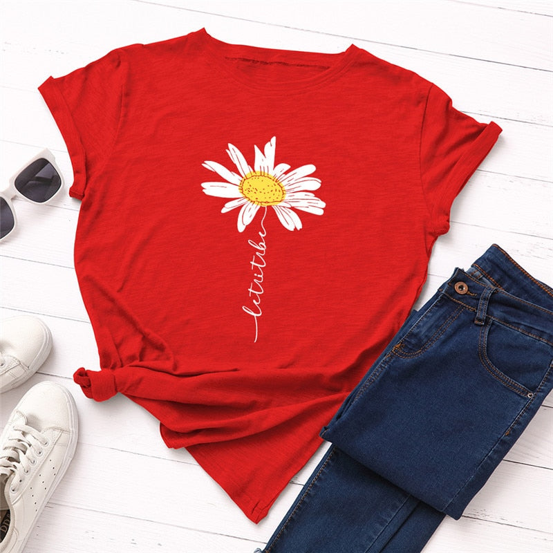 Peris Gems Daisy Graphic Print Cotton Shirts for Women | Oversized Shirts Daisy Graphic Print Cotton Shirts for Women |Oversized Shirt SHEIN Amazon Temu
