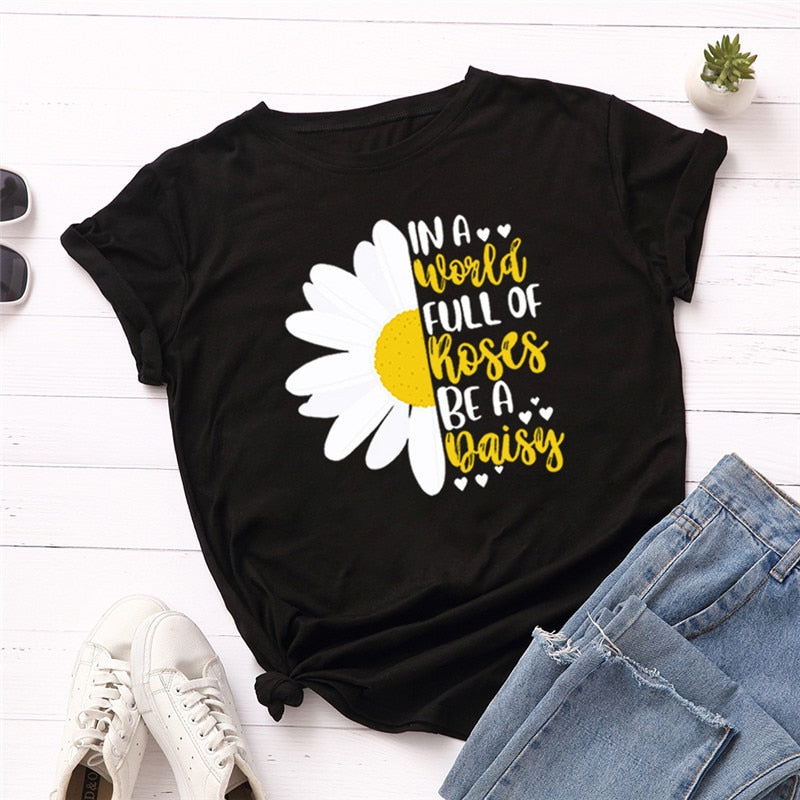 Peris Gems Daisy Graphic Print Cotton Shirts for Women | Oversized Shirts Daisy Graphic Print Cotton Shirts for Women |Oversized Shirt SHEIN Amazon Temu